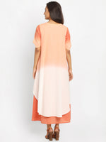 Load image into Gallery viewer, Nakshi Peach-Coloured Embroidered A-Line Kurti For Women
