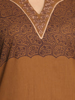 Load image into Gallery viewer, Nakshi Women Brown Ethnic Motifs Printed Kurti
