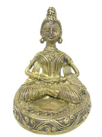 Load image into Gallery viewer, Nakshi Dokra Showpiece - Sitting Buddha 5&quot;x4.25&quot;
