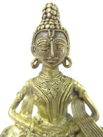 Load image into Gallery viewer, Nakshi Dokra Showpiece - Sitting Buddha 5&quot;x4.25&quot;
