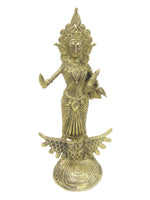 Load image into Gallery viewer, Nakshi Dokra Showpiece - Goddess Lakshmi 9&quot;x4&quot;
