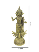 Load image into Gallery viewer, Nakshi Dokra Showpiece - Goddess Saraswati 9&quot;x4.25&quot;
