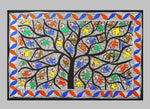 Load image into Gallery viewer, Nakshi Tree of Life Madhubani Handmade Painting
