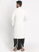 Load image into Gallery viewer, Nakshi White Pure Cotton Self Design Long Kurta
