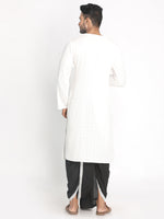 Load image into Gallery viewer, Nakshi White Pure Cotton Self Design Long Kurta
