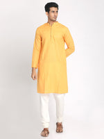 Load image into Gallery viewer, Nakshi Cotton Linen Yellow Coloured Staright Long Kurta
