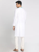 Load image into Gallery viewer, Nakshi Cotton Linen White Solid Staright Long Kurta
