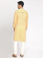 Load image into Gallery viewer, Nakshi Yellow Ikkat Straight Long Kurta
