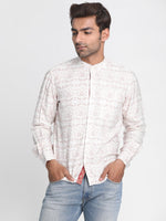 Load image into Gallery viewer, Nakshi Men White &amp; Red Slim Fit Printed Casual Shirt
