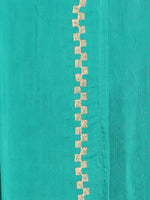 Load image into Gallery viewer, Teal Blue Cotton silk ethnic pattern Handblock print Dhoti
