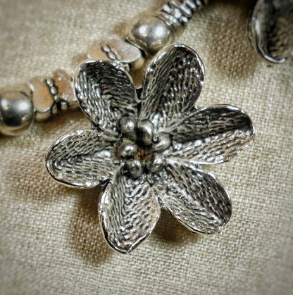 Nakshi German Silver Floral Shape Necklace