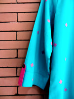 Load image into Gallery viewer, Turquoise Blue Pure Cotton Kurti
