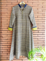 Load image into Gallery viewer, Olive Green Ajrakh Print Cotton Kurti
