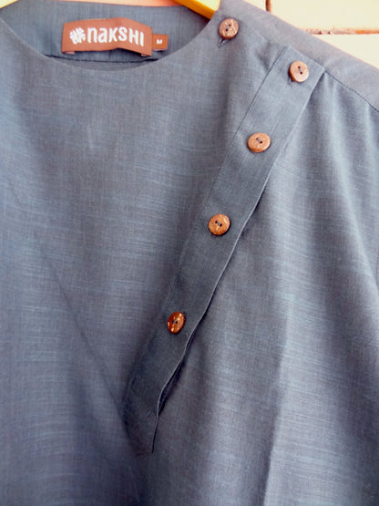 Nakshi Blue Moon Cotton Embroidery Men's Kurta