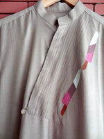 Load image into Gallery viewer, Chocolate Cotton Viscose Embroidery Men&#39;s Kurta
