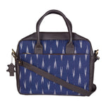 Load image into Gallery viewer, Navy Blue Ikat Laptop Bag
