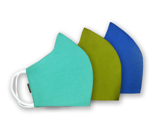 Nakshi Cotton Linen 3 Layer Reusable Mask Pack of 3