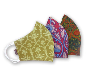Cotton Printed 3 Layer Reusable Mask Pack of 3