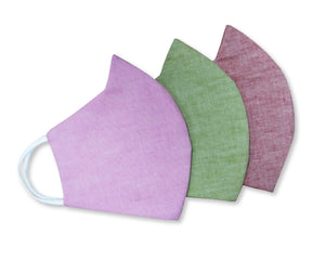 100% Pure Cotton 3 Layer Reusable Mask Pack of 3