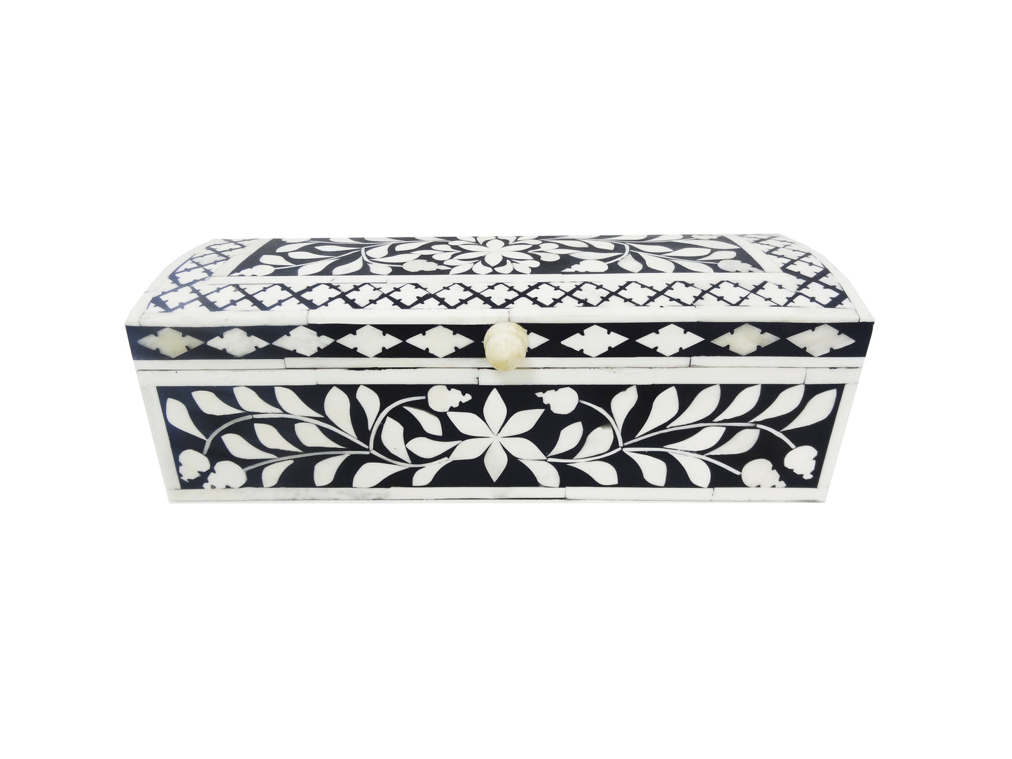 Nakshi Camel Bone Handicraft Jewellery Box 11"x3.5"x4.5"