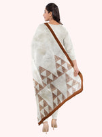 Load image into Gallery viewer, Kantha Hand Embroidered Beige Pure Tussar Silk Stole
