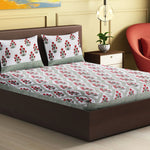 Load image into Gallery viewer, 100% Handmade  Ethnic pattern sanganeri Block Print King Size Bedsheets comes  with 2 Pillow covers
