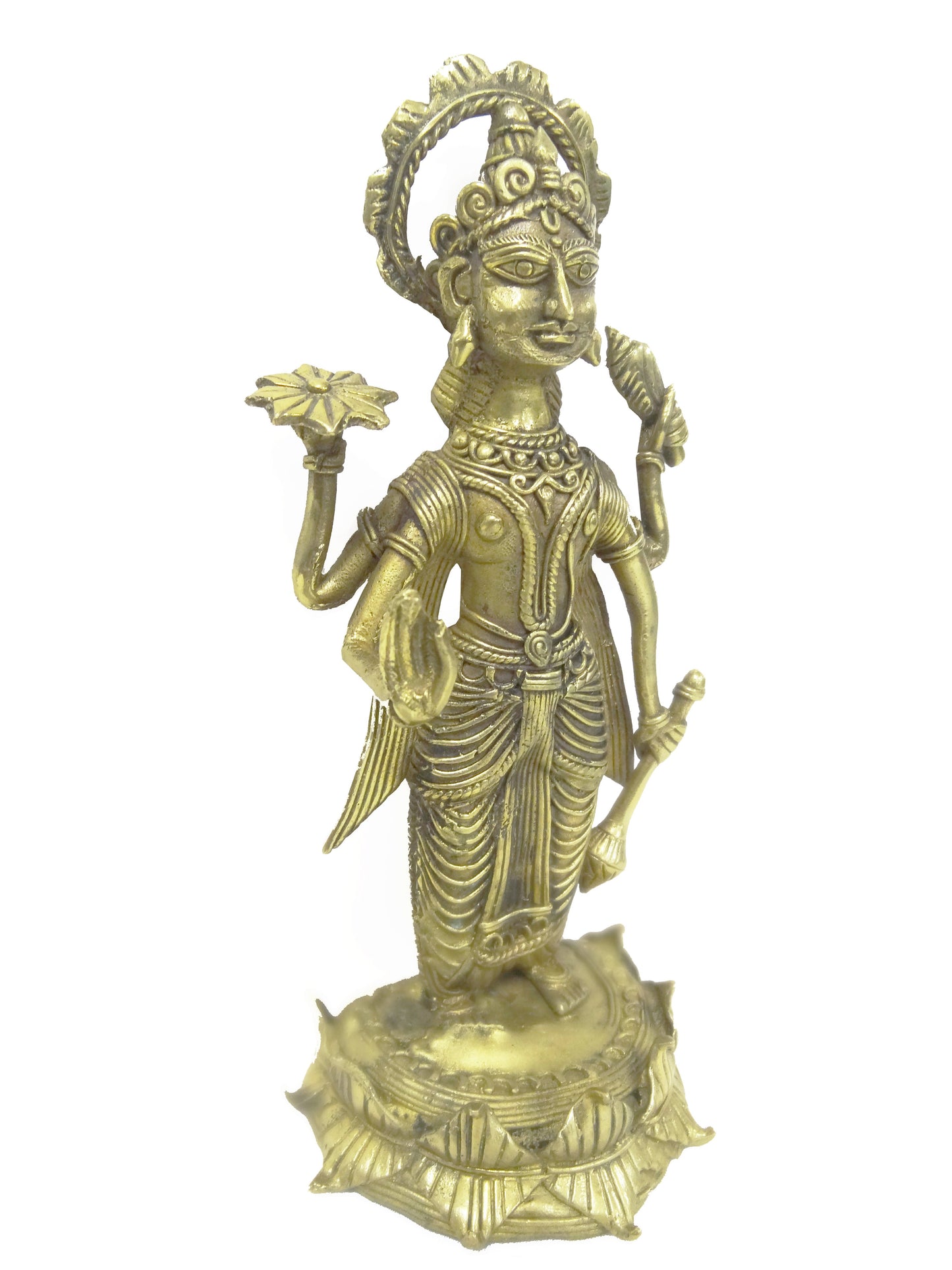 Nakshi Dokra Showpiece - Lord Vishnu 7.75"x4"