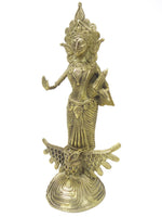 Load image into Gallery viewer, Dokra showpiece - Goddess Lakshmi 9&quot;x4&quot;
