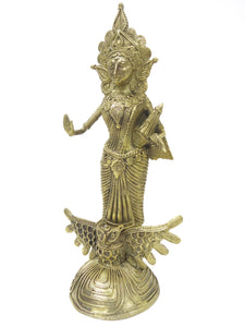 Dokra showpiece - Goddess Lakshmi 9"x4"