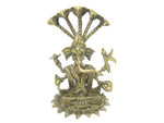 Load image into Gallery viewer, Dokra showpiece - Lord Ganesha 5.5&quot;x3.75&quot;
