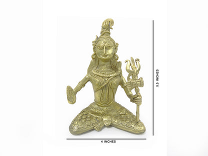 Nakshi Dokra Showpiece - Lord Shiva 5.5"x4"