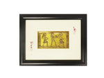 Load image into Gallery viewer, Dokra Handicraft Tribal Art Wall Hanging Blissful Dance with Fiber Frame 10.5&quot;x8.5&quot;
