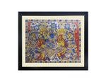 Load image into Gallery viewer, Kalamkari Hand Art Wall Hanging on Fabric Krishnaleela with Fiber Frame 26.5&quot;x22.5&quot;
