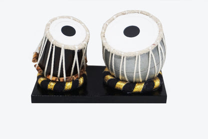 Nakshi Wooden Dugi Tabla Set Handcrafted Miniature Musical Instrument Showpiece 4.5"x3"x2.25"