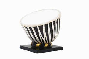 Nakshi Wooden Madal Handcrafted   Miniature Musical Instrument Showpiece 3"x3"
