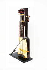 Load image into Gallery viewer, Nakshi Wooden Sarengi Handcrafted   Miniature Musical Instrument Showpiece 10.25&quot;x3&quot;
