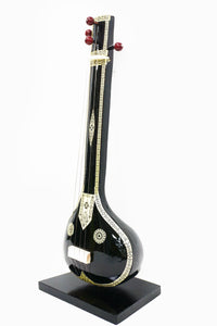 Nakshi Wooden Tanpura Handcrafted   Miniature Musical Instrument Showpiece 10"x3.75"