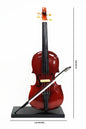 Nakshi Wooden Violin Handcrafted Miniature Musical Instrument Showpiece 10"x3.25"