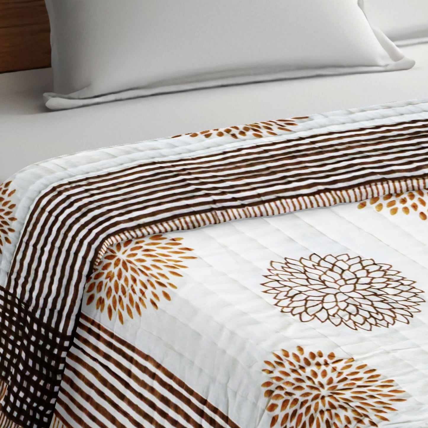Nakshi 100% Cotton HandBlock Print Double Bed Quilt