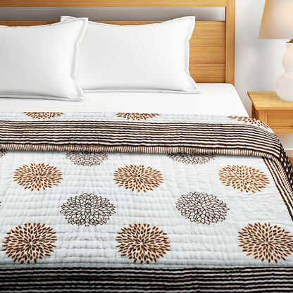 Nakshi 100% Cotton HandBlock Print Double Bed Quilt