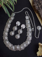 Load image into Gallery viewer, Handcrafted German Silver round shape necklace set
