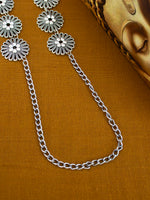 Load image into Gallery viewer, Handcrafted German Silver floral shape necklace set
