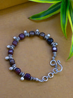 Load image into Gallery viewer, Handcrafted German Silver , beads &amp; multi colour crystals bracelet set of three

