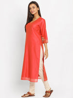 Load image into Gallery viewer, Red Solid Straight Kurta
