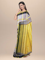 Load image into Gallery viewer, Cotton Handwoven &amp; Hand Block Printed Saree Brown
