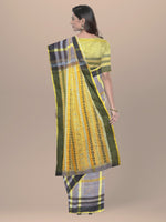 Load image into Gallery viewer, Cotton Handwoven &amp; Hand Block Printed Saree Brown

