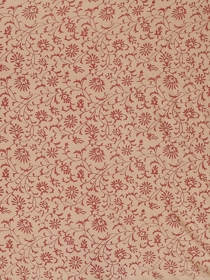 Nakshi Beige Rust Printed Chanderi Cotton Silk Saree