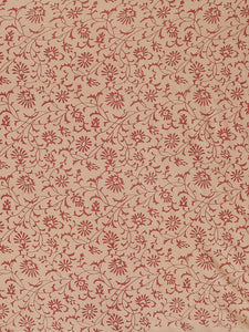 Beige Rust Printed Chanderi Cotton Silk Saree
