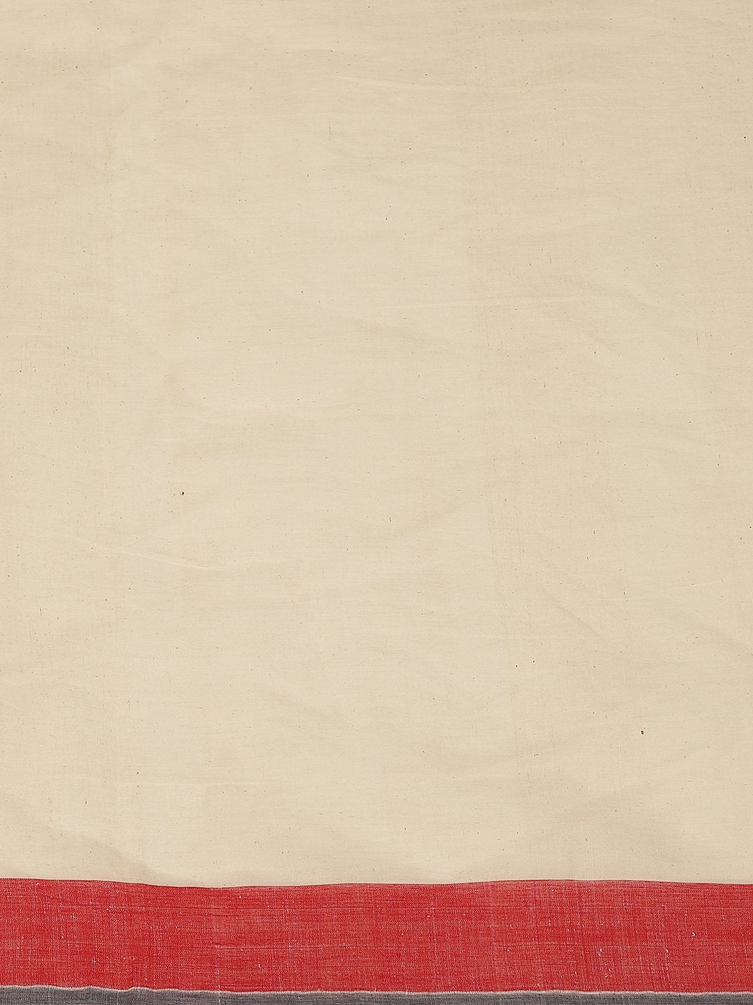 Off white handwoven jamdani cotton saree