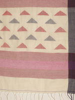 Load image into Gallery viewer, Off white handwoven jamdani cotton saree
